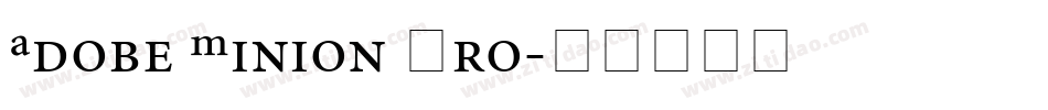 Adobe Minion Pro字体转换